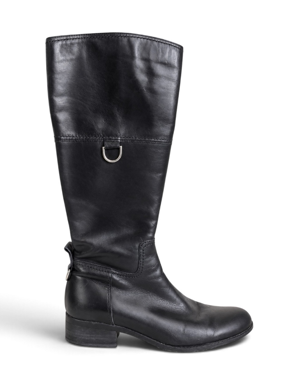 Etienne Aigner Eldidge Black Leather Tall Riding Equestrian Style Boots 9M